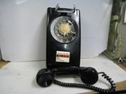 Black Rotary Dial Wall Telephone Phone Itt Bell System Western Northern Electric