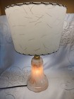 Vintage Slag Glass Lamp Night Light Base Fiberglass Shade