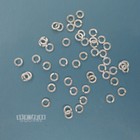 100pc Solid Sterling Silver 3 3mm 21 Gauge 0 7mm Open Jump Ring Connector  33108