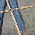 Zara Womens Size 8 Skinny Jeans Light Blue Distressed Raw Hem High Rise Denim