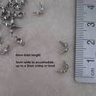 100 Stainless Steel 3mm Small Clamshell Crimp Bead Or Knot Covers