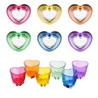 1 5oz Heart Shaped Shot Glasses Sets Of B13-multicolor