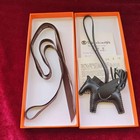 Hermes Bag Charm Rodeo Pegasus Pm Touch Lizard So Black Rare Leather Agneau Milo