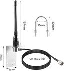Vhf Marine Upgrade Antenna With 16 5 Feet Low Loss Coaxial Cable For 156-163mhz