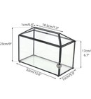 Ncyp Glass Cards Box With Slot And Lock For Wedding 12 6  X 5 9  X 9  Terrarrium