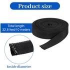 32 8 Ft Hydraulic Hose Protector Sleeve  1 Inch 10 Meters   Feet  Black