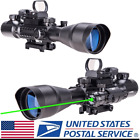 4-12x50 Rangefinder Reticle Riflescope Green Laser   Holographic Dot Sight Scope