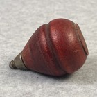 Vintage Wooden Spinning Top Toy Metal Tip Usa No 10 Classic Old-time Toy 2 75   