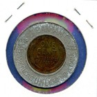 Good Luck Token 1937 Lincoln Cent Penny Encased 2 Miles In Bantam Souvenir Coin