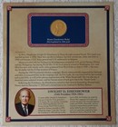 Mamie Eisenhower Medal Electroplated In 24kt Gold First Lady 1953-1961 Folio