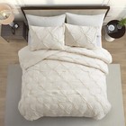 3 Piece Pinch Pleat Bed Blanket Down Alternative Comforter Sets All Season
