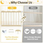Wooden Baby Playpen 65     65    Safe Indoor Play Yard With Secure Lock Gate 