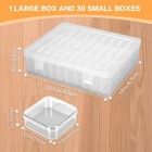 31-piece Clear Bead Organizer Box  Small Jewelry   Craft Storage Containers