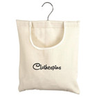 Hanging Clothespin Bag Organic Cotton Vintage Heavy Duty Holds 200