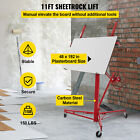 11ft Drywall Lifter Panel Rolling Sheetrock Hoist Jack Lift W  Lockable Wheels