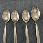 3 Teaspoons 1 Soup International Silver 1847 Rogers Bros Flair Silverplate 1956