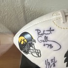 Iowa Hawkeyes Ncaa Signed White Football Ball W  Display Case