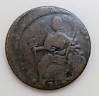 1787 Connecticut Colonial Copper Coin Draped Bust Left-double Struck