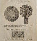 1868 Bell Pull And Dress Rosettes Victorian Era Craft Sewing Patterns Print 