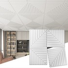 Art3d 12-pack 24x24 Pvc Ceiling Tiles  Drop Ceiling Panels 48 Sq Ft White  Black