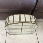 Vintage Franklin Mint Brass Mirrored Glass Curio Display Case Cabinet