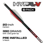 Killer Instinct Hypr V 20 Inch Crossbow Bolts 3 Inch Vanes 6 Pack  black 