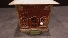 Antique Cast Iron Brown  halls Excelsior  White Roof Bank - J e Stevens Ca  1869