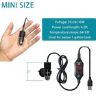 Adjustable Mini Submersible Aquarium Heater  25-300 Watts For Fish Tanks