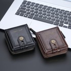 Men Rfid Blocking Leather Bifold Wallet Credit Card Id Holder Zip Around Purse