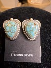 Southwest Mine8 Turquoise 925 Sterling Silver Stud Earrings