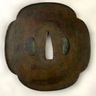 Tsuba B-67 Copper Sword Fittings Japanese Antique Vintage Authentic