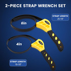 2-pack Rubber Strap Wrench Set  4    6  Oil Filter Wrench And Jar Opener For Plu