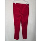 Talbots Corduroy Straight Leg Pants Womens 8long Red High Waist Holiday Fall