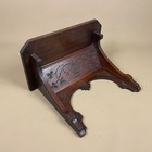 Antique Mahogany Wall Bracket Carved Victorian Shelf Ornate Wood Display