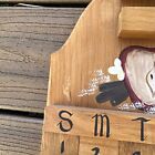 Vintage Wooden Perpetual Calendar Apple Motif Kitsch Cottagecore 