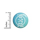 Vintage 80s 90s Style Pin Button I Like To Mix It Up Music Button Pin 1     48-20