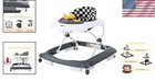 3-in-1 Foldable Baby Walker With Adjustable Heights   Music Tray - Checkerboard