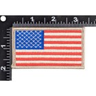 American Flag Patch - Full Color Sew-on Patch - Silver Border