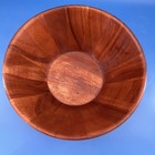 Vintage Acacia Wood Salad Bowl Large 13    Segmented Mcm Style Serving Bowl