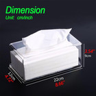 Square Clear Acrylic Tissue Box  Box Covers Rectangular  Bathroom Facial Napkin 