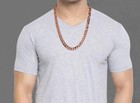 Pure Solid Copper Cuban Chain Necklace Curb Link Rider Arthritis Necklace