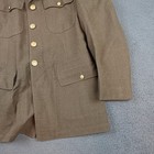 Vintage Wwii Us Army Wool Service Coat Jacket 39r Brown Mens Military Uniform