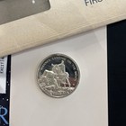 Apollo 11 First Manned Landing On The Moon Sterling Silver Coin - Franklin Mint