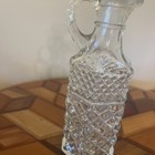 Vtg Anchor Hocking Wexford Oil Vinegar Cruet Bottle W  Stopper Diamond Pattern