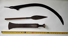 Sword Hand Forged Congo African Antique Spear Knife Crafted Set