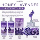 Bath   Body Gift Basket For Women  Honey Lavender Home Spa Set With Oil Diffuser