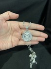 925 Sterling Silver St Benedict San Benito Jesus Medal   Figaro Chain 22 26 30