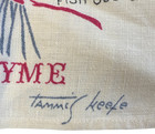 Vintage Tammis Keefe Tea Towel Linen Fresh Herbs Haute Cuisine Dish 15 X 28 Read