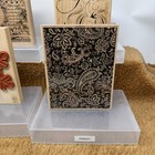 Lot Of 4 Stampin  Up 6x5  Xl Wood Rubber Background Stamps - Paisley Christmas