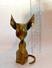 Vintage Mcm Brass Mouse Figurine Big Ears 5 Inch Mid Century Modern Paperweight